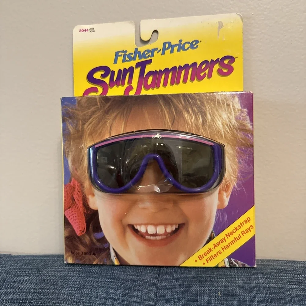 1986 Fisher-Price Sun Jammers‎ Sunglasses Purple/Pink NIP • Vintage 80s • NOS